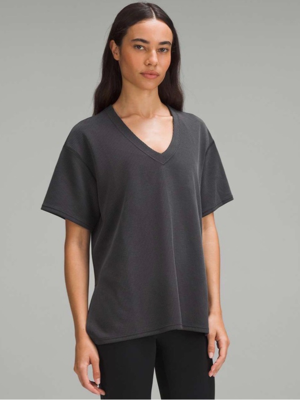 Lululemon Ribbed Softstreme Relaxed-Fit T-Shirt
Black Size 4